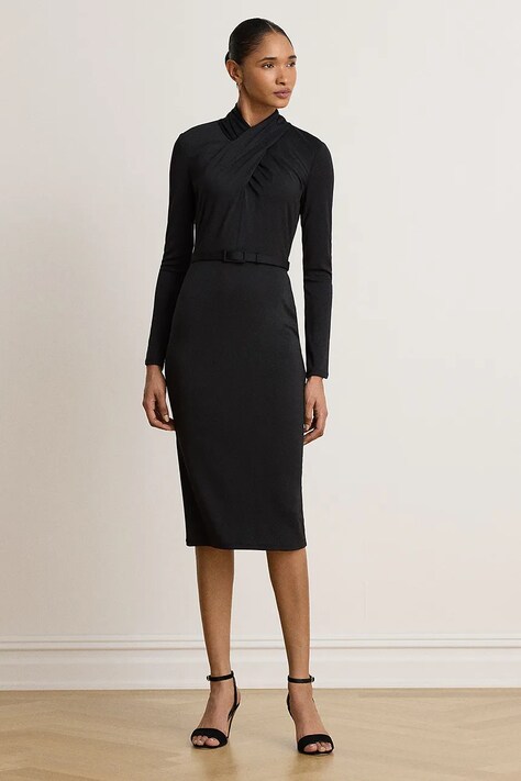 Lauren Ralph Lauren Sukienka czarna gładka 200P11866