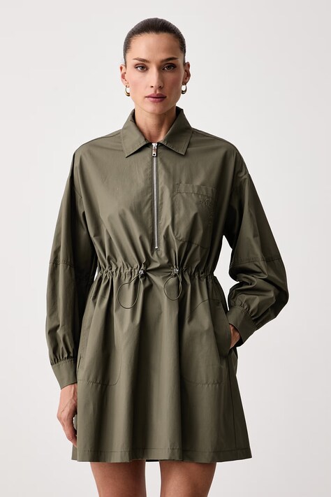 Max&Co. Sukienka oversize bawełniana ATTUALE zielona gładka 2626226131200