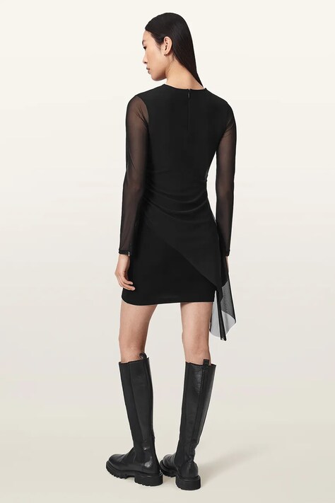 AllSaints Haljina RILEY SL crna cvjetna W134DE