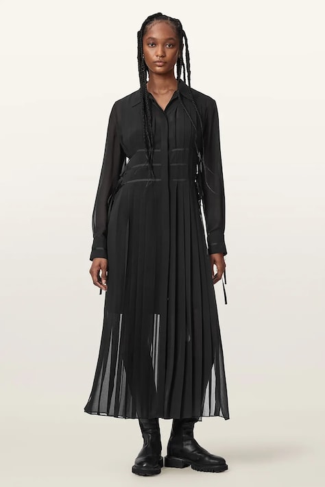 AllSaints Rochie MINNA neagră simplă W025DF