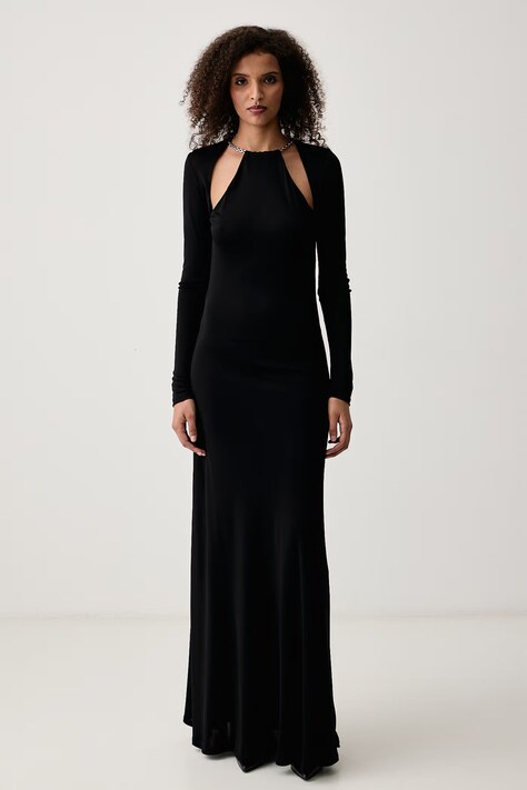 HUGO Šaty z viskózy Nalatey čierne hladké 50568547