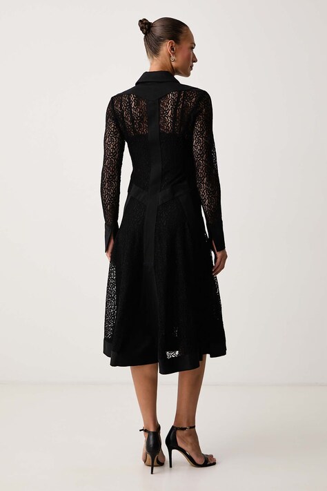 Pinko Haljina s čipkom crna 107782 A3NT