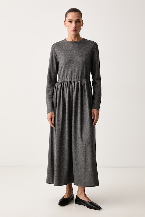 Weekend Max Mara Sukienka z wiskozą WKDVETTURA szara w jodełkę 2625626052600