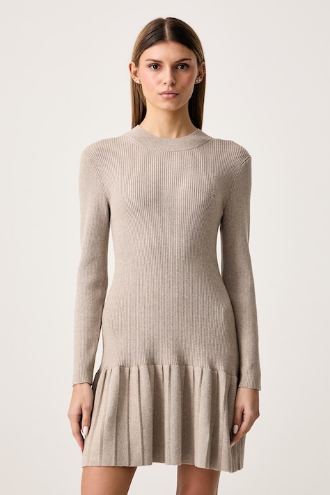 Calvin Klein Jeans Svetrové šaty s bavlnou béžové LV047H368G