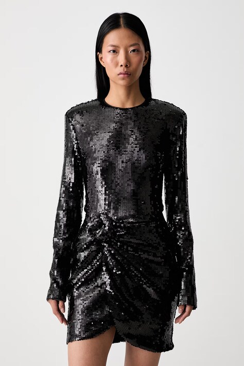 Rotate SEQUINS sukienka czarna 116141100
