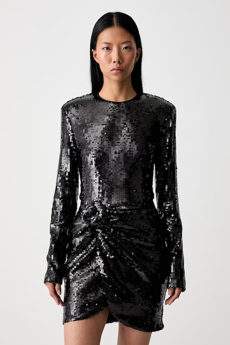 Rotate SEQUINS sukienka czarna 116141100