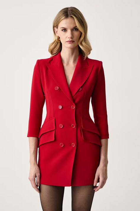 Elisabetta Franchi Sukienka czerwona gładka AB98066E2