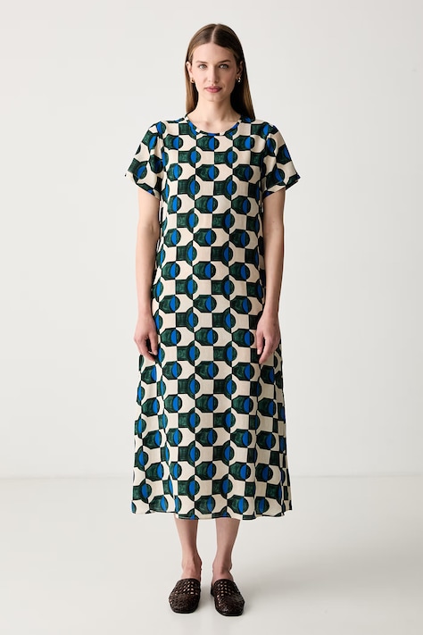 Weekend Max Mara sukienka jedwabna WKDVINCI beżowa 2625226041600