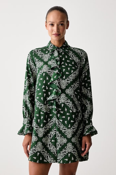 Zadig&Voltaire Haljina od svile RHELYNE zelena paisley WWDR02702