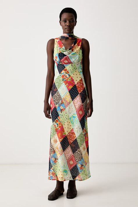 Never Fully Dressed sukienka rozkloszowana multicolor NFDDR3559