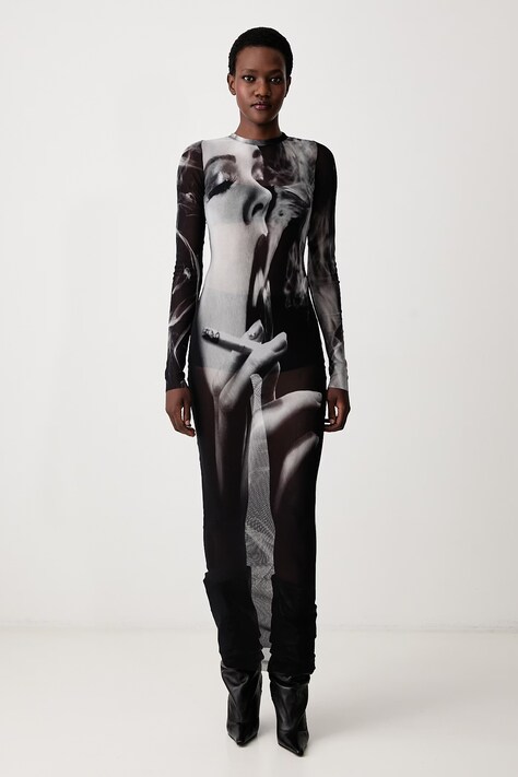 Jean Paul GAULTIER Smoking Women sukienka czarna 26/04-W-DR191-M031P