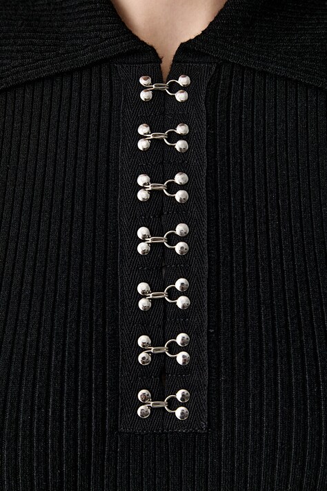 Karl Lagerfeld Jeans трикотажна сукня з віскозою — AW26-SUDZC5, чорний — фото 5