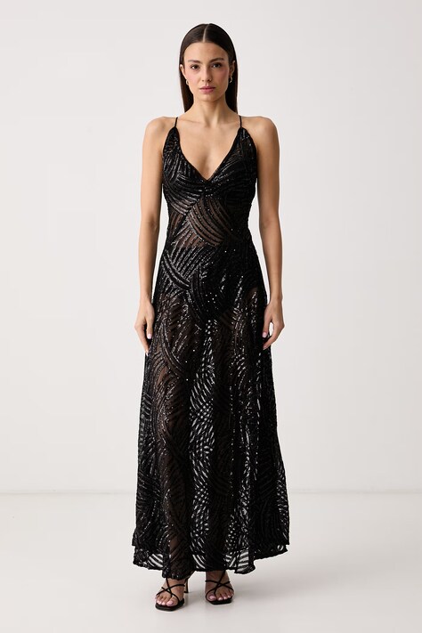 Bardot Sukienka bieliźniana HARPER czarna 60635DB