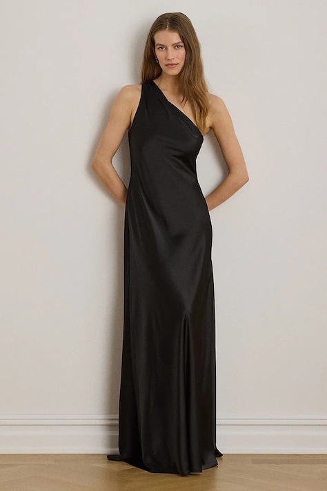 Lauren Ralph Lauren sukienka asymetryczna czarna gładka 253P14047