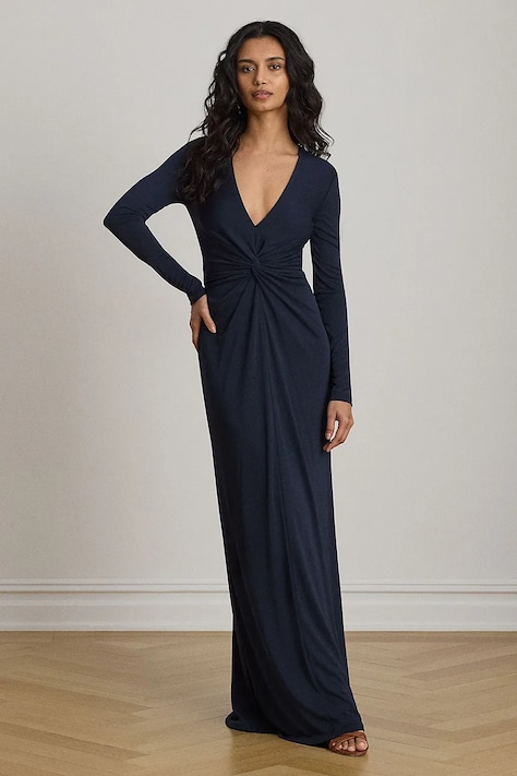 Lauren Ralph Lauren sukienka granatowa gładka 253P14777