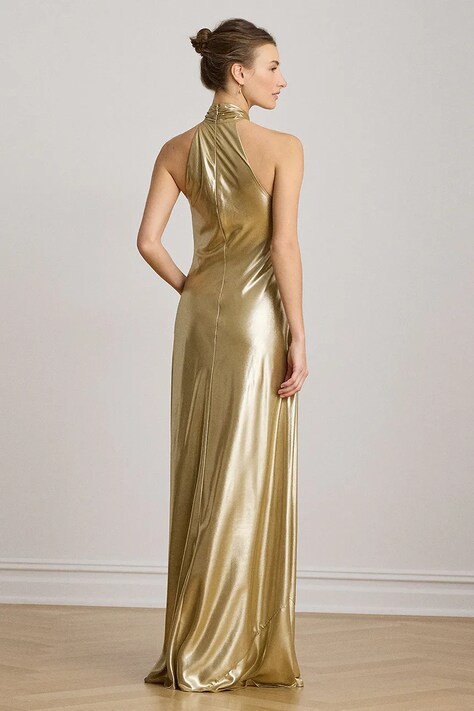 Lauren Ralph Lauren сукня halter — AW26-SUDZF7, золотий — фото 2