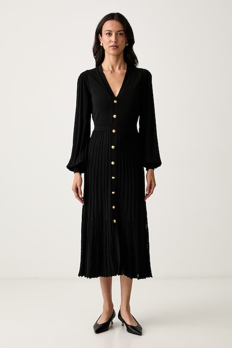 Twinset svetrové šaty čierne 262TP3082