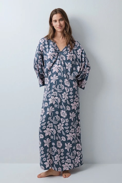 women'secret šaty z viskózy fialové květinové 4364646