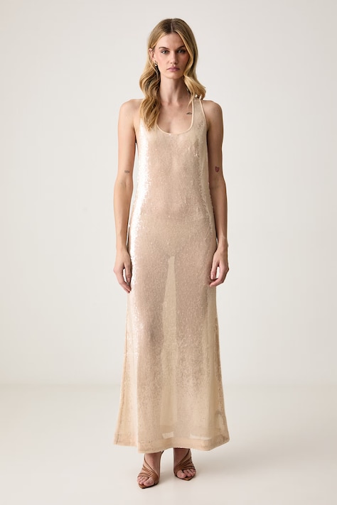 Guess Rochie x LEONIE HANNE bej simplă W6BK90 K8418