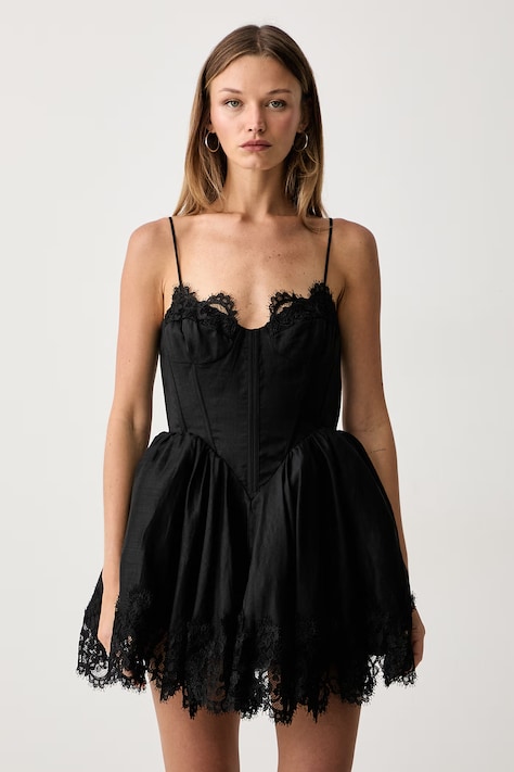 Bardot sukienka ASHTA czarna gładka 59910DB2
