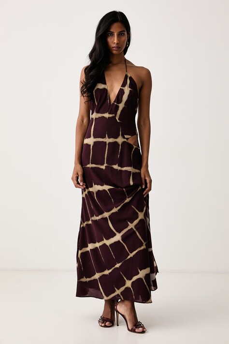 Bardot Sukienka rozkloszowana CYREL bordowa 59760DB9
