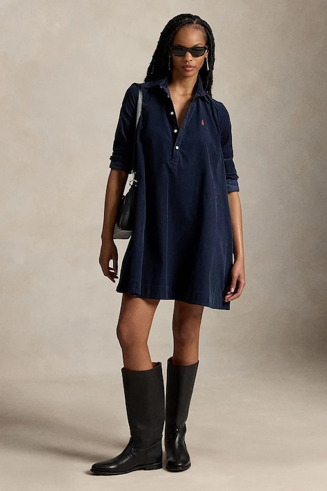 Polo Ralph Lauren sukienka bawełniana granatowa 211B22153