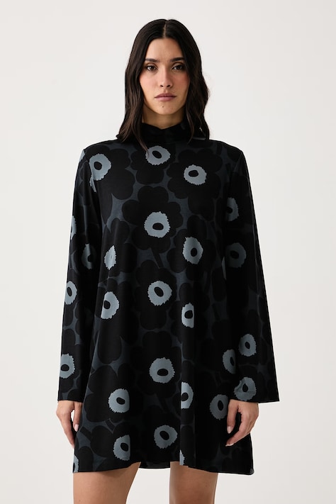 Marimekko Haljina s viskozom crna cvjetna 096141