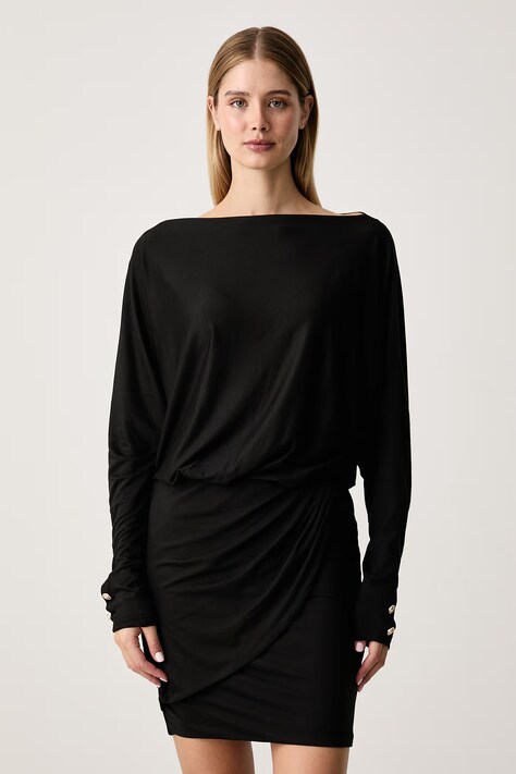 Guess Sukienka CAMRYN czarna gładka W6BK57 K6423