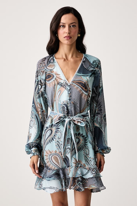 Guess Sukienka NICOLE niebieska paisley W6BK36 W4222