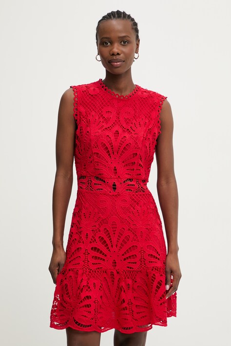 Morgan sukienka letnia ROSLI czerwona gładka