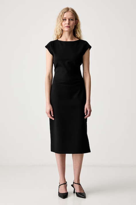 Calvin Klein obleka črna enobarvna LV047G232G