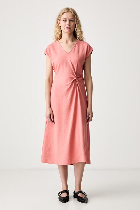 Calvin Klein sukienka letnia z wiskozą różowa gładka LV044G034G