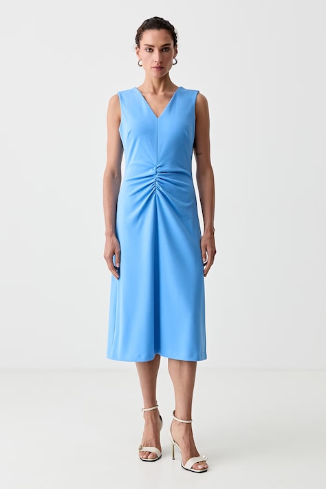 Calvin Klein letné šaty modré hladké LV044G007G