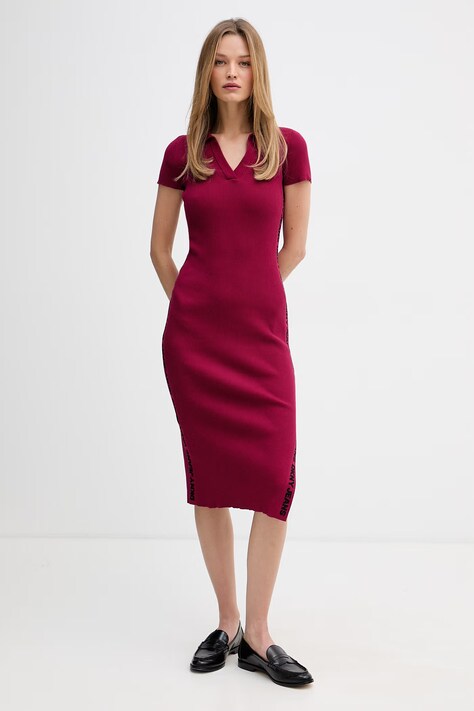 DKNY sukienka bodycon bordowa DJ6R0542