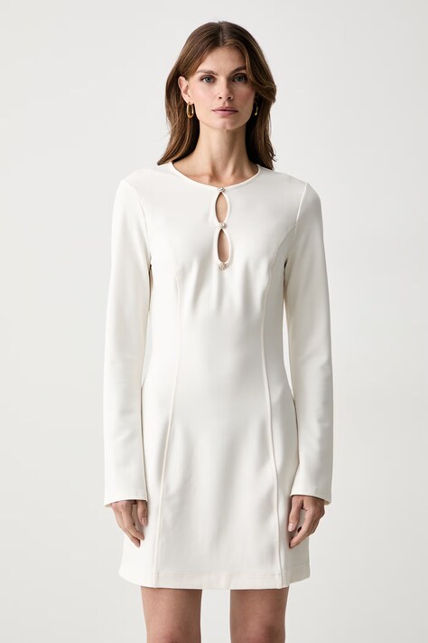 Guess rochie evazată CLAUDIE bej simplă W6YK16 K4369