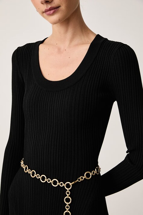 Marciano by Guess розкльошена сукня з віскозою LIMA — AW26-SUDZWP, чорний — фото 4