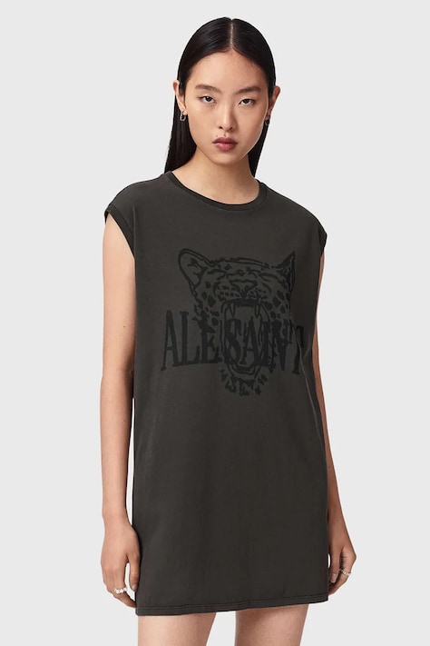 AllSaints rochie din bumbac WILD gri W196DE
