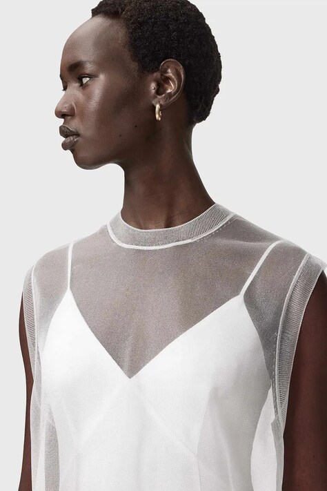 AllSaints sukienka jeansowa AVA biała W167DE