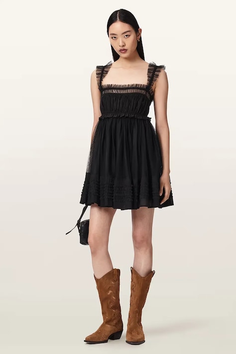 AllSaints sukienka ANGELA czarna W144DE