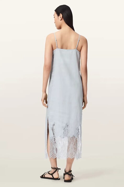 AllSaints білизняна сукня лляна SAMIA — AW26-SUDZZ4, блакитний — фото 2