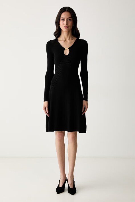 Marciano by Guess vestito con viscosa JAMILA nero liscio G6YK41 Z1101