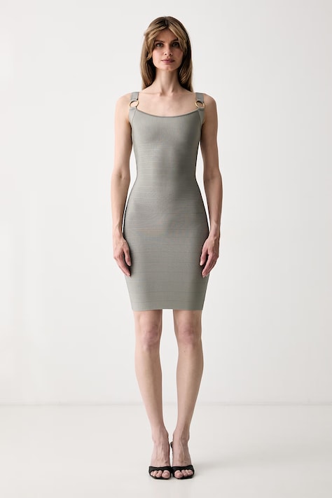 Marciano by Guess priliehavé šaty s viskózou ELLA zelené hladké G6YK40 Z1082
