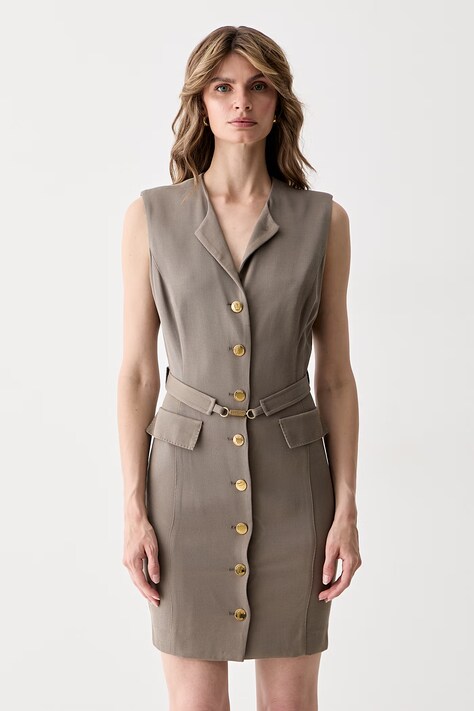 Marciano by Guess srajčna obleka z volno RASHIDA rjava G6YK29 W3213