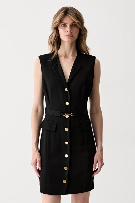 Marciano by Guess haljina u stilu košulje s vunom RASHIDA crna G6YK29 W3213