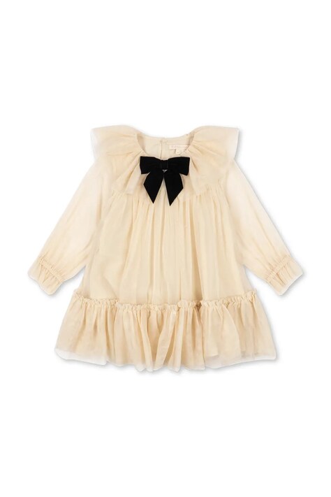 Konges Sløjd Сукня BOW DRESS бежева однотонна KS106400