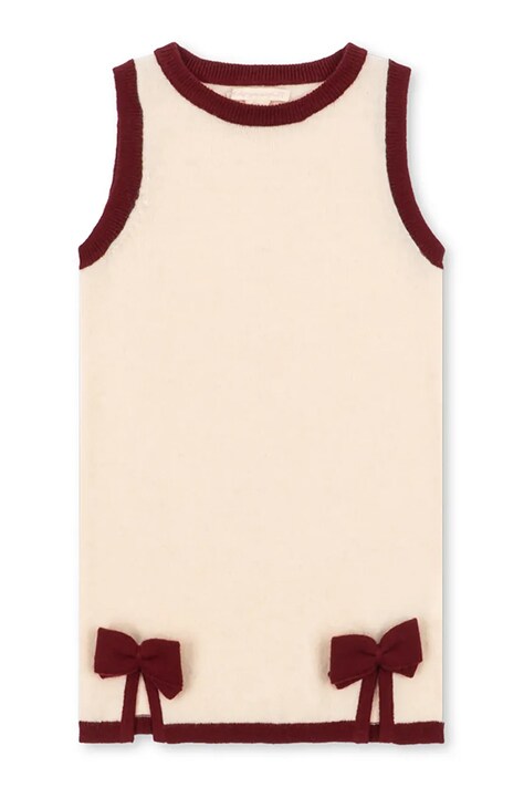 Konges Sløjd Sukienka wełniana ALETTE DRESS różowa gładka KS106365