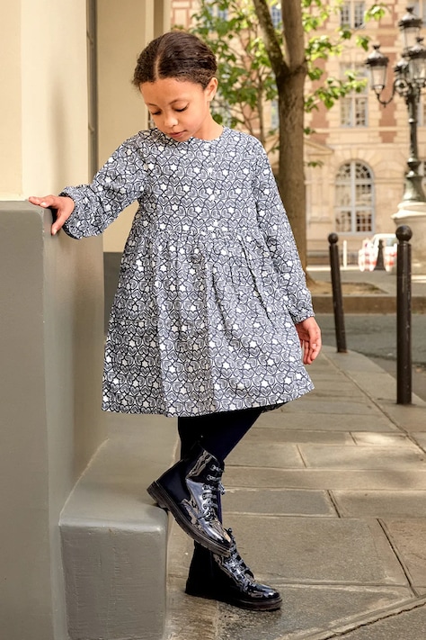 Sergent Major Rochie din bumbac bleumarin 26H2PF52ROB