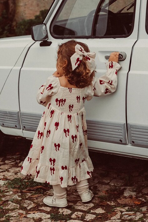 That's mine Sukienka rozkloszowana bawełniana Sarah dress beżowa świąteczna 173628