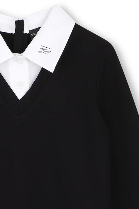 Karl Lagerfeld сукня з віскозою — AW26-SUGZOH, чорний — фото 4