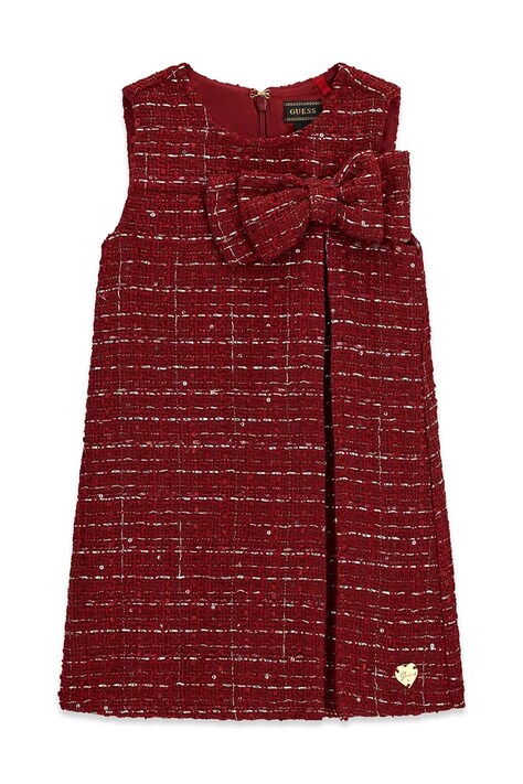 Guess Sukienka rozkloszowana bordowa K6BK09 W3994